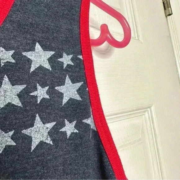 Faded Glory Muscle Shirt Tank Top America  / USA Red, White & Blue Size Large - Picture 13 of 16